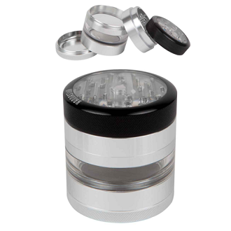 Kannastor Clear Top and Jar Body 4 Piece Grinder
